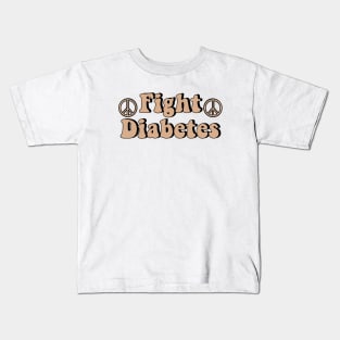 Fight Diabetes Burnt Sierra Kids T-Shirt